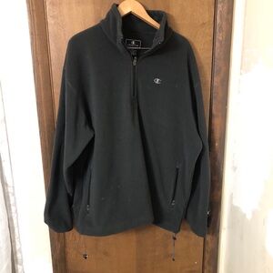 Champion Black Men's 2XL Half-Zip Fleece pullover